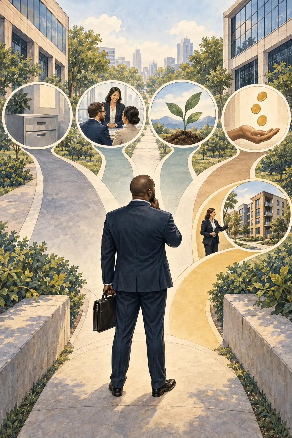 A corporate professional comparing several paths for an old workplace retirement plan